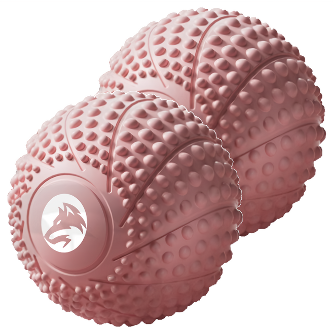 MICHAEL FITNESS 麥克健身 80D磁石按摩球 TPE材質 筋膜放鬆 全身按摩, 粉色, 2個