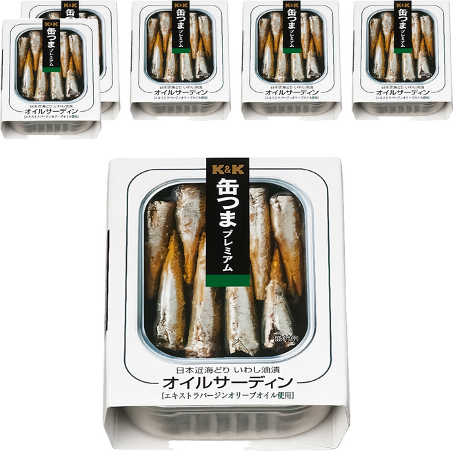 K&K 油浸沙丁魚, 105g, 6罐