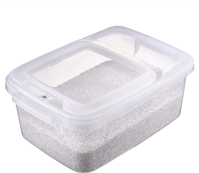 GIMI 吉米 新型密封米箱 K-777 6kg, 透明白, 1個