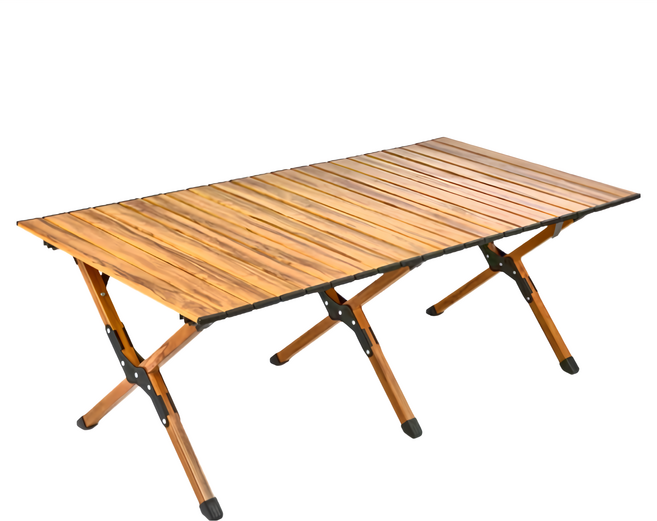 雙層蛋捲桌 0.7mm, 木紋