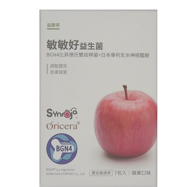 益菓保 敏敏好益生菌 蘋果, 2g, 7條, 1盒