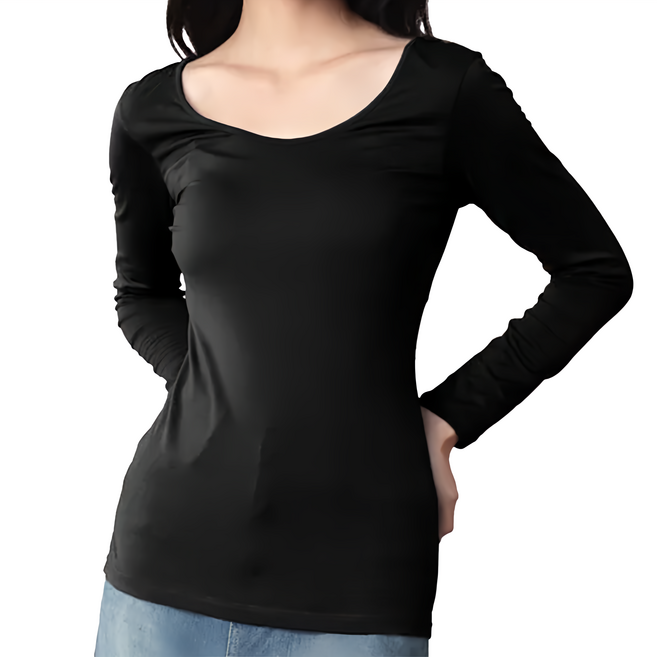 GIAT 吉亞特 女款 捍溫吸濕圓領發熱衣 839833