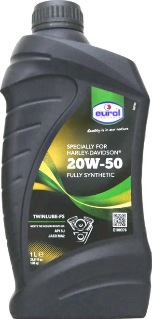 eurol 曜樂 TWINLUBE-FS Harley-Davidson 4T 20W50 哈雷 全合成機油 綠標 1L TWINLUBE-FS 1瓶