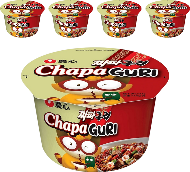 NONGSHIM 農心 浣熊炸醬烏龍碗麵 114g, 5入