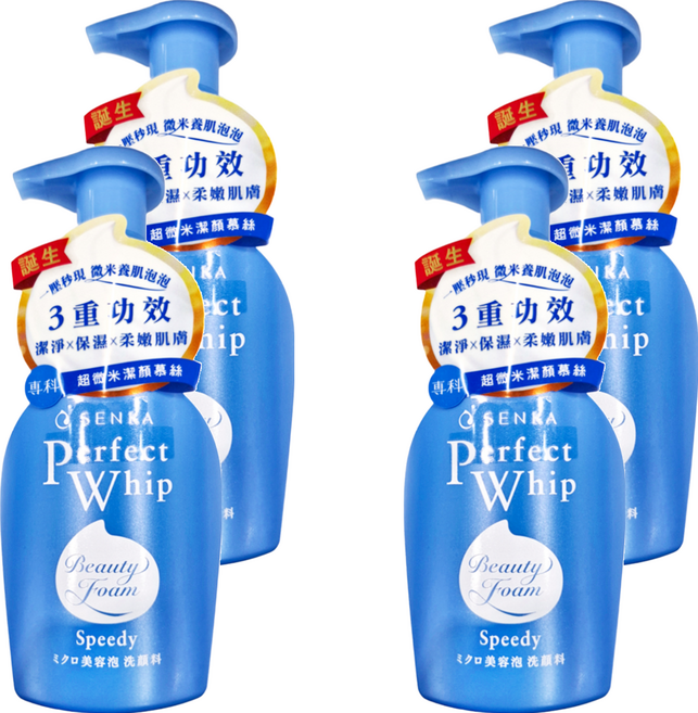 SENKA 專科 台灣公司貨 超微米潔顏慕絲, 150ml, 4瓶
