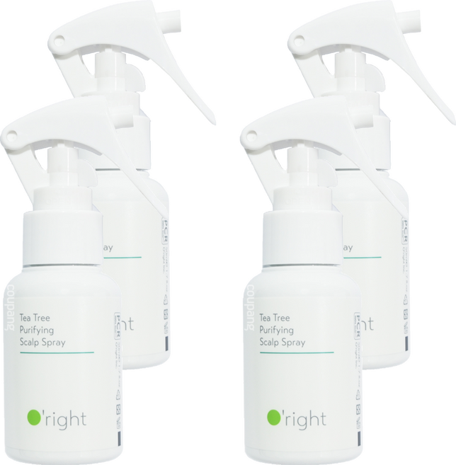 O'right 歐萊德 茶樹抗菌頭皮噴霧, 50ml, 4瓶