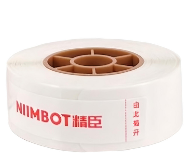 NIIMBOT 標籤機防水純白貼紙 D11專用 50 x 15mm x 8m, 純白, 125格, 1個, 1捲
