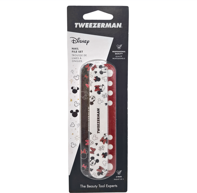 TWEEZERMAN迪士尼限定愛不釋手指甲銼套裝 - 3入, Disney, 1組