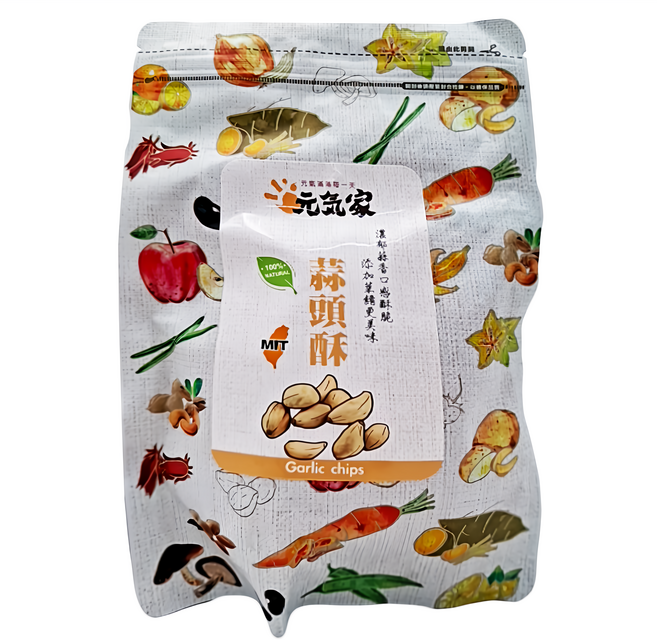 元氣家 原味蒜頭酥, 100g, 1包