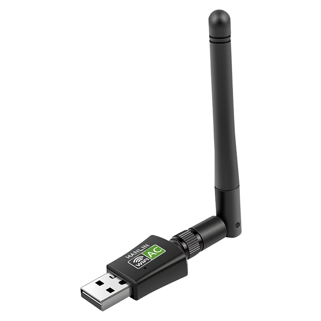 HANLIN 免驅動雙頻wifi網路接收器 2.4G+5G 600M傳輸速率 USB連接接口, Wi600TS, 1個