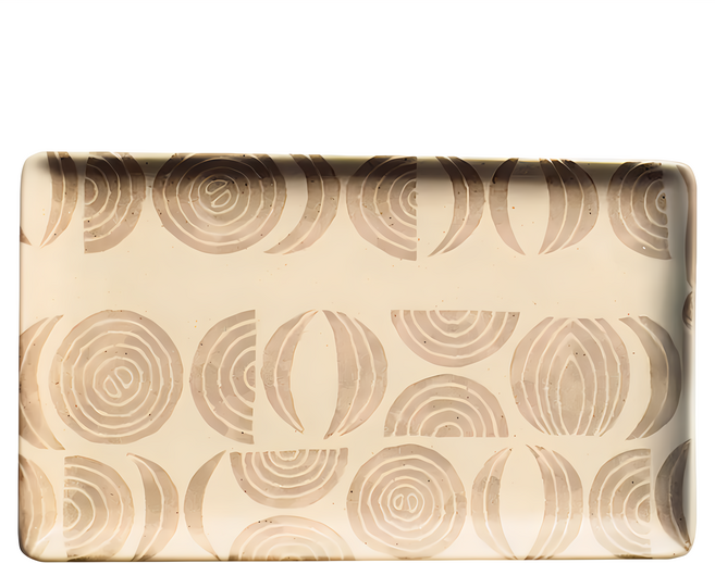 長角皿 日本製 21 x 12.5cm 洋蔥 1個, 洋蔥 米色