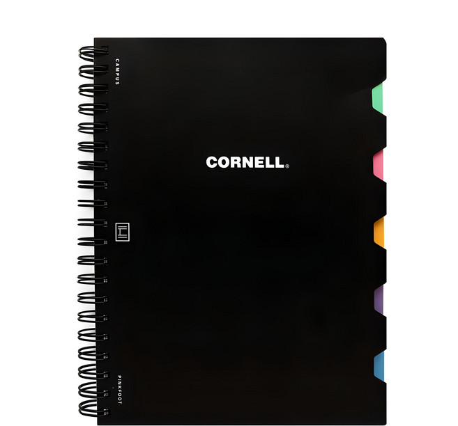 PINKFOOT 8000 校園康奈爾 PP 索引筆記本, 黑色, 1本