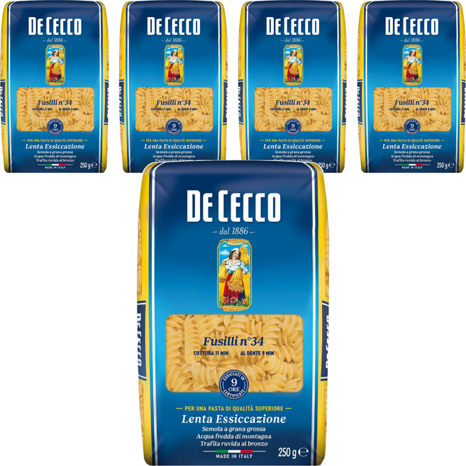DE CECCO 得科 螺旋麵 NO.34, 250g, 5包