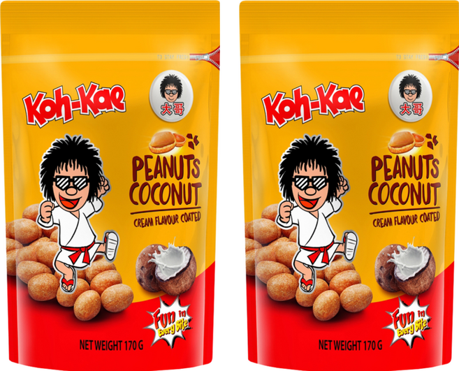 Koh-Kae 大哥 椰漿味花生豆, 170g, 2包