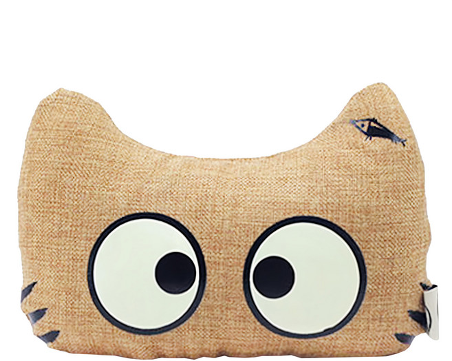 E.City 大眼貓車用頸枕, 1個, 黃喵