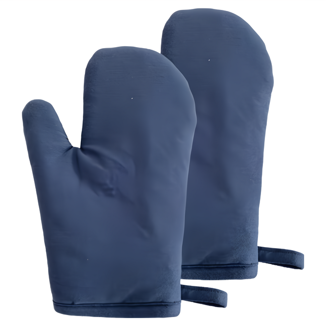 J&N 極致混紡素色隔熱手套 2件組 帶掛勾設計, 深藍, 1組