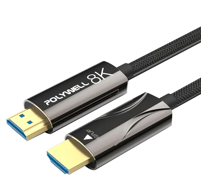 POLYWELL 寶利威爾 HDMI 8K AOC光纖線 2米~50米 4K144 8K60 UHD 工程線 PW15-W60-R030, 30m, 1條