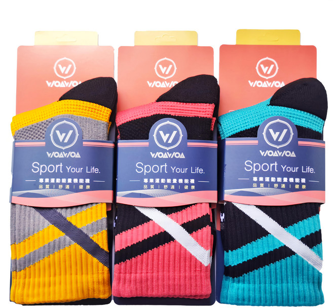 woawoa 能量激發登山襪-高筒 專業運動機能襪, 多色, 1組