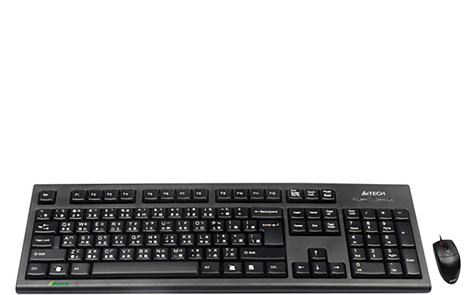 A4TECH 雙飛燕 圓角舒針光鍵鼠組, KR-85U + OP-620D