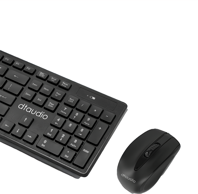 DTAudio 無線鍵盤滑鼠組, 黑色, 一般型, DTA-W100