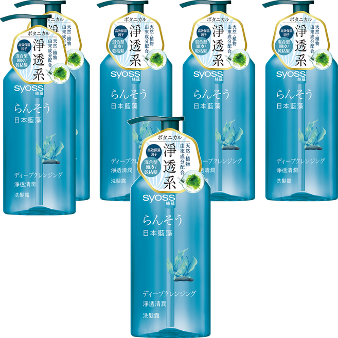 syoss 絲蘊 淨透清潤洗髮露 日本藍藻, 420ml, 6瓶