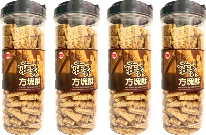 莊家 黑芝麻方塊酥, 4罐, 430g
