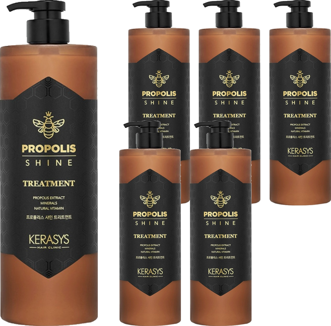 KERASYS 可瑞絲 蜂膠活力光澤護髮素, 1L, 6瓶