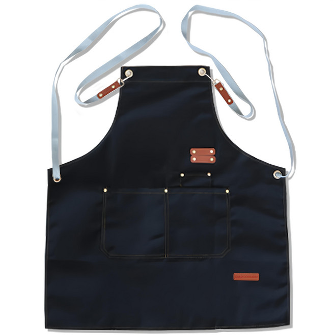 GOLDDOKKAEBI 防水咖啡師圍裙, 黑色, 1個