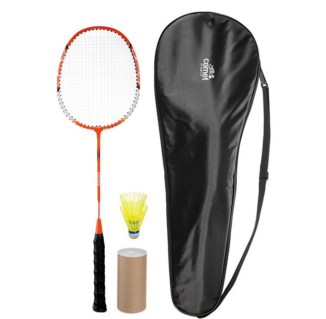 comet 羽球拍套組 球拍 2支 + 羽毛球 2顆 + 球拍袋, 1組