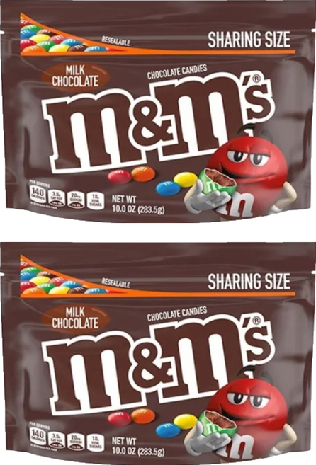 m&m's 牛奶糖衣巧克力, 2包, 283.5g