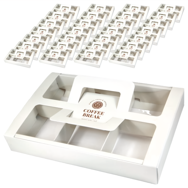 塔盒 26.5 x 18 x 4cm 6個, 白色, 10組