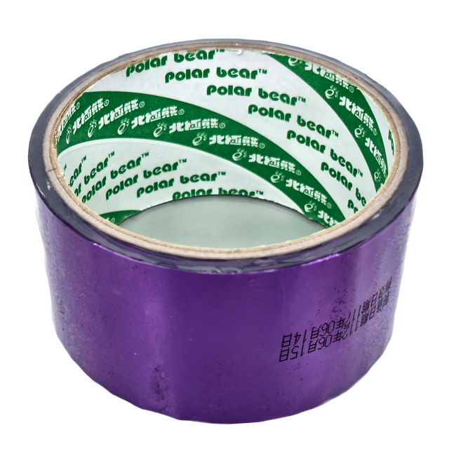 polar bear 北極熊 大彩色晶晶膠帶 RAT4818P 48mm, 紫色, 2捲