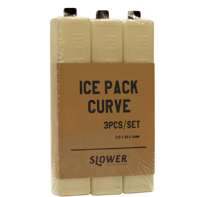 日本 SLOWER 戶外保冷冰磚三件組, 沙色, 1組