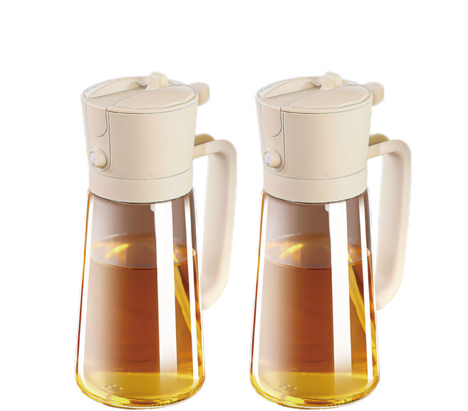 小麥購物 倒噴兩用玻璃油壺 G864 245g, 470ml, 2個