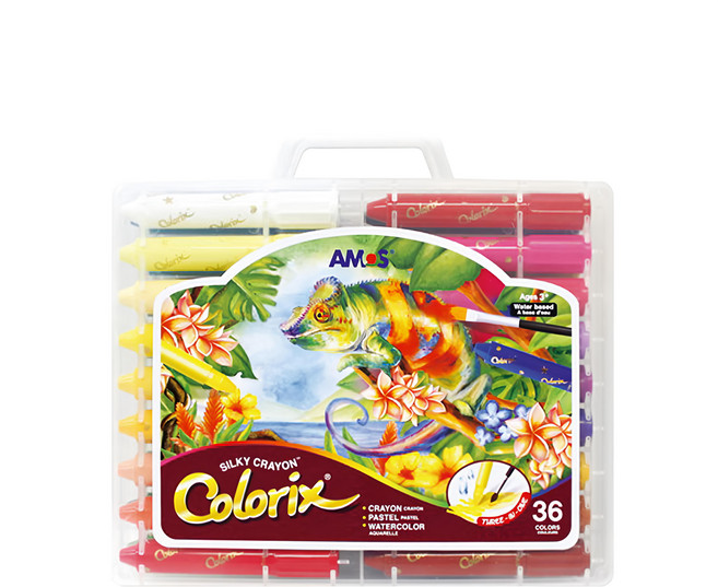 韓國 AMOS 阿摩司 Colorix 36色 粗款神奇水蠟筆組, 1盒