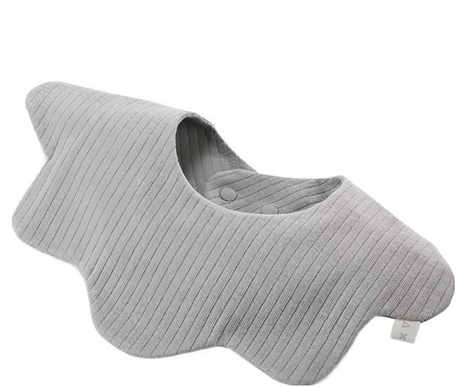 ku.ku duckbill 酷咕鴨 plus竹纖羅紋造型圍兜, 山系灰, 1入, 1件