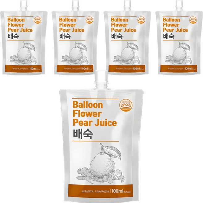 CHEONNYEON MEEIN 千年味人 水梨桔梗飲, 5包, 100ml