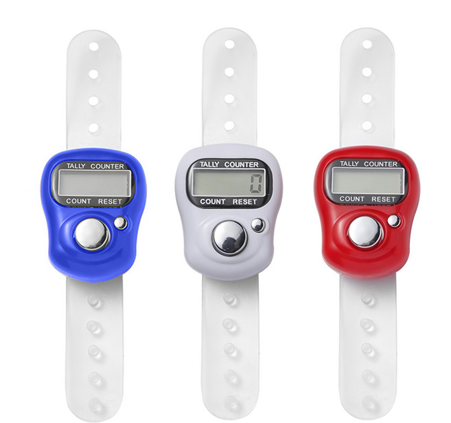 多用途電子指環計數器 3個, 1組, 顏色隨機