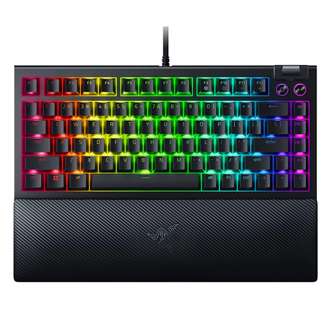RAZER 雷蛇 BlackWidow V4 75% 電競 Wired 機械式鍵盤 黑色 RZ03-05000100-R3M1 橘軸 英文