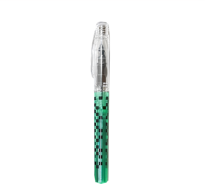 PLATINUM 白金牌 日本傳統圖紋和系列鋼筆 PSQ-500G 筆長13.8cm 不鏽鋼筆尖 附卡水一支, 0.3mm, 綠色