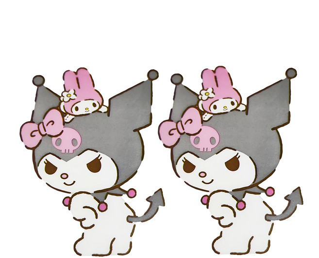 Sanrio 三麗鷗 防水貼 酷洛米與美樂蒂, 2片, 1組