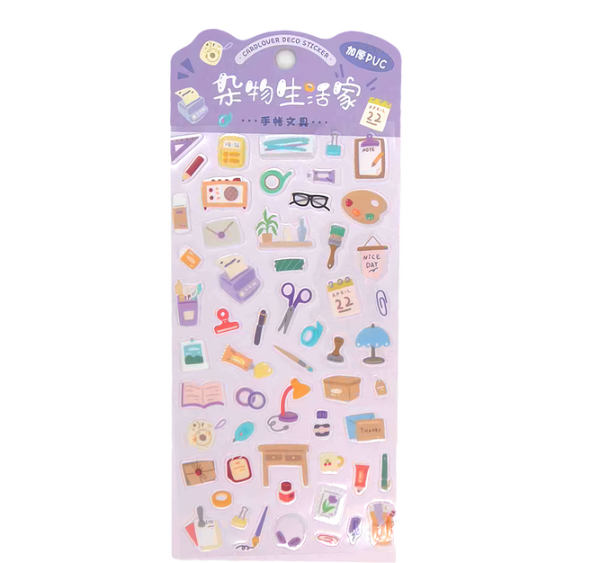 CARD LOVER 信的戀人 PVC貼紙, 手帳文具, 3組