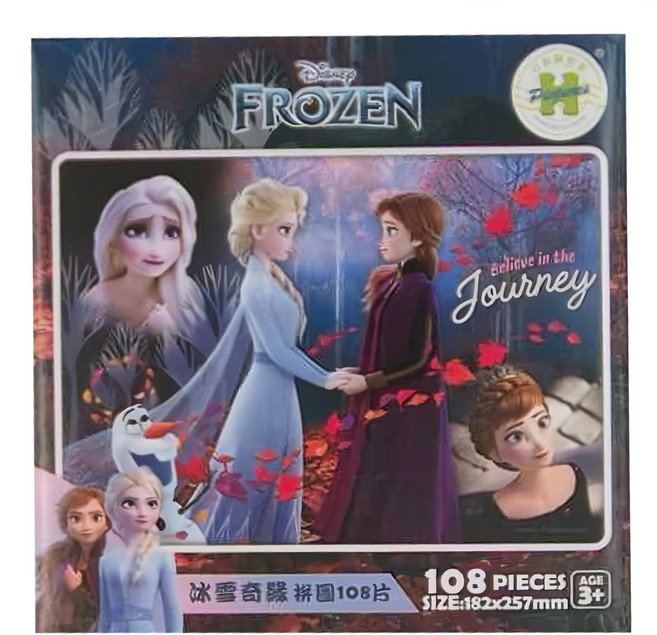 HUNDRED PICTURES 百耘圖 FROZEN 冰雪奇緣 2(5)拼圖 HPD0108-308 3歲以上 108g, 108片, 冰雪奇緣2, 1盒