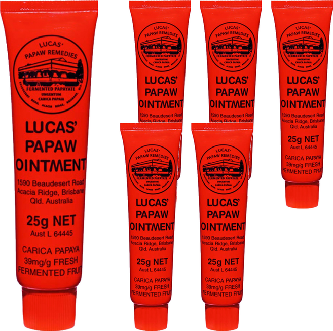 LUCAS' PAPAW REMEDIES 木瓜霜, 25g, 6條, CARICA PAPAYA