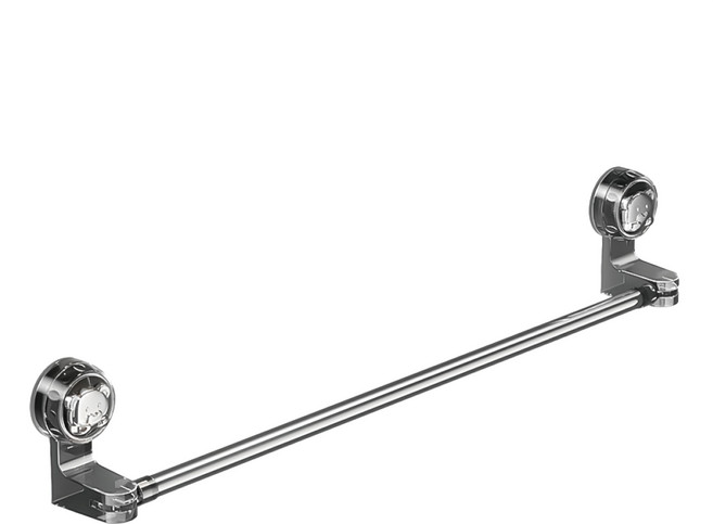 小麥購物 加長吸盤伸縮毛巾架 C580 206g, 透黑色, 1個