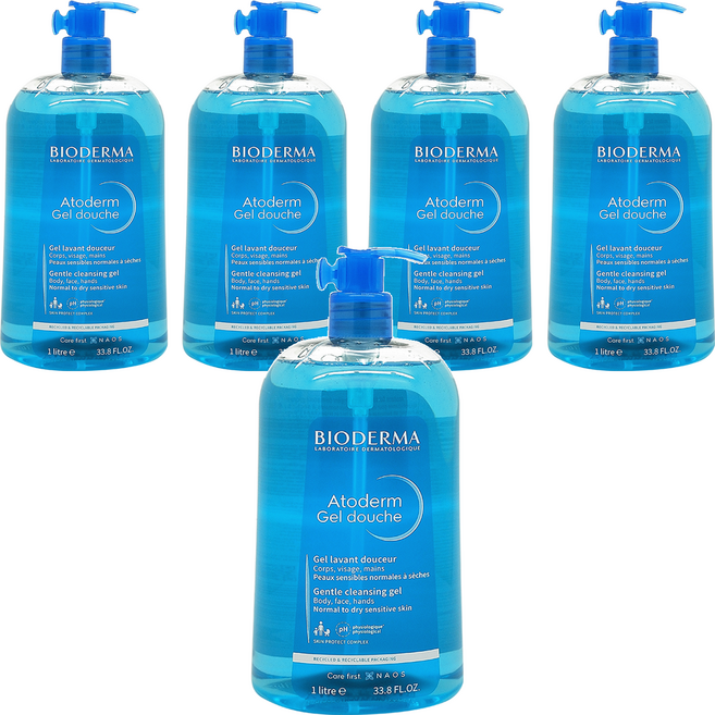 BIODERMA 舒益B3平衡修護沐浴露, 1L, 5瓶