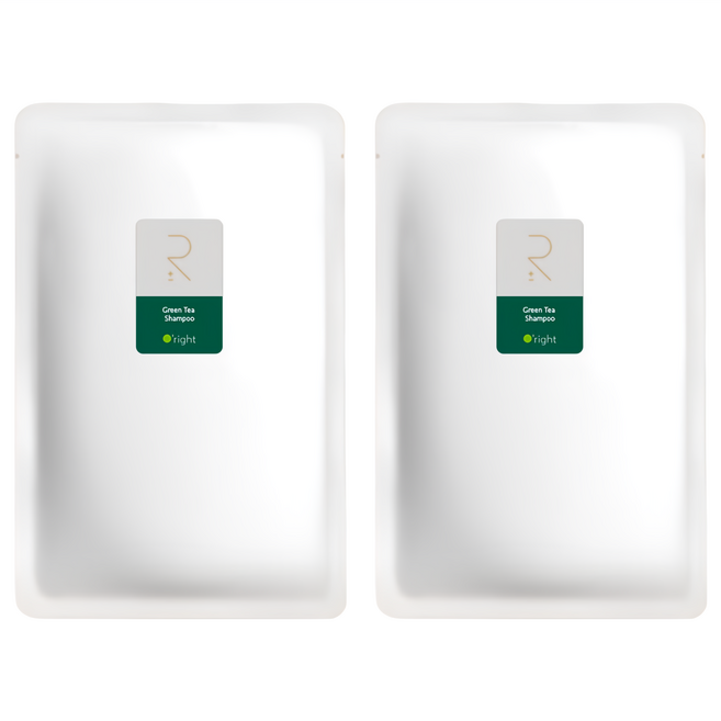 O'right 歐萊德 綠茶洗髮精 典藏版 補充包, 600ml, 2包
