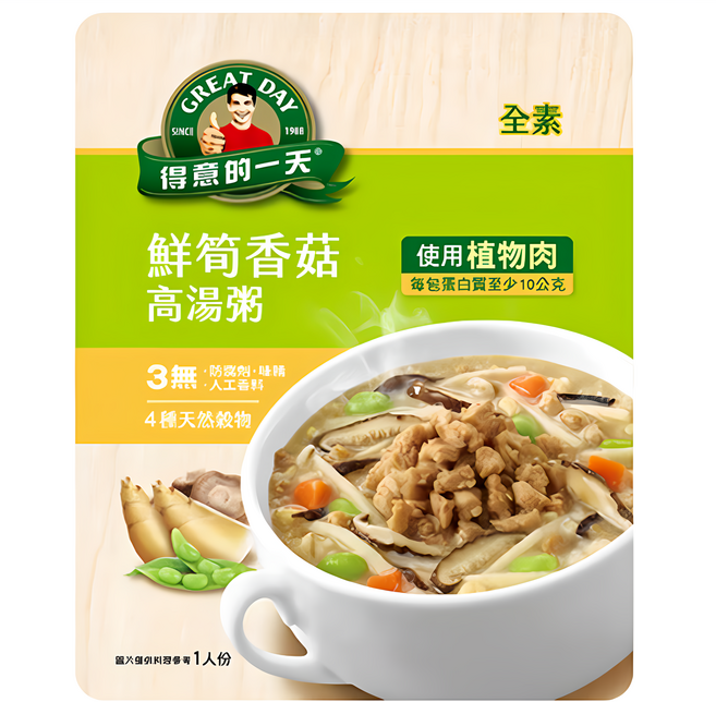 得意的一天 鮮筍香菇高湯粥, 320g, 1包
