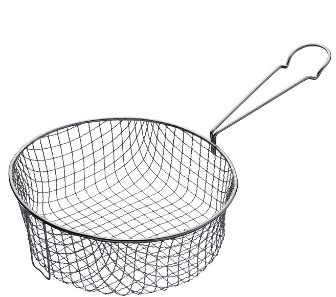 KitchenCraft 夾式長柄炸籃 圓 20cm 鍍錫鋼材質 適用洗碗機, 1個