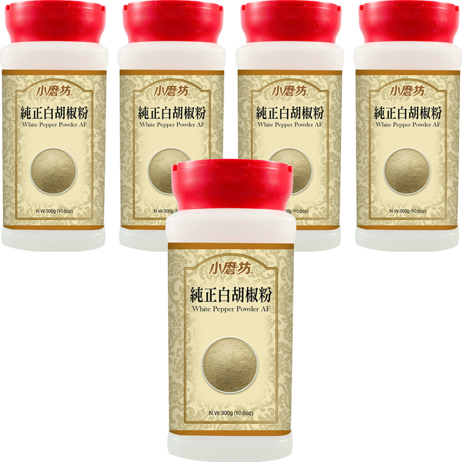 小磨坊 純正白胡椒粉, 300g, 5瓶